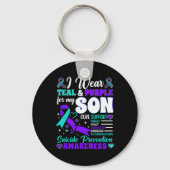 I Wear Teal And Purple For My Son Suicide Preventi Sleutelhanger (Voorkant)