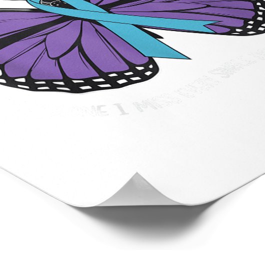 I Wear Teal And Purple Suicide Awareness Mental He Poster (Hoek)