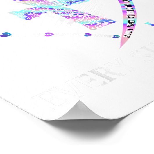 I Wear Teal And Purple Suicide Awareness Ribbon Cr Poster (Hoek)