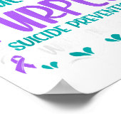I Wear Teal And Purple Suicide Prevention Awarenes Poster (Hoek)