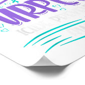 I Wear Teal And Purple Suicide Prevention Awarenes Poster (Hoek)