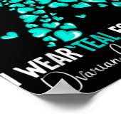 I Wear Teal For My Mom Ovarian Cancer Awareness  Poster (Hoek)