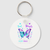 I Wear Teal Purple For Someone Suicide Prevention  Sleutelhanger (Voorkant)