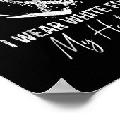 I Wear White For My Husband Lung Cancer Awareness Poster (Hoek)