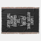 I Went Outside - Funny Gamer Deken (Voorkant)