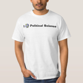 I [Wereldbol] Politieke wetenschap T-shirt