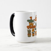 I Wet My Plants – Retro 70s Stripes Magische Mok (Voorkant links)