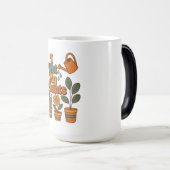 I Wet My Plants – Retro 70s Stripes Magische Mok (Voorkant rechts)