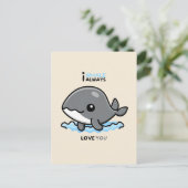 "I Whale Always Love You" card Briefkaart (Staand voorkant)