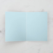 "I whale love you" Vrolijke blauwe walvis. Bedankkaart (Binnen)