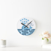 I Whaley houdt van u! Blauw Ronde Klok (Huis)