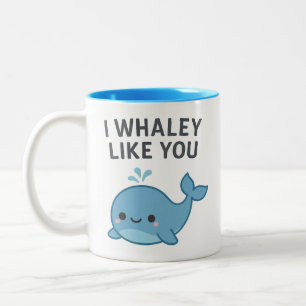 I Whaley Like You beroemd gemaakt door Schattige W Tweekleurige Koffiemok