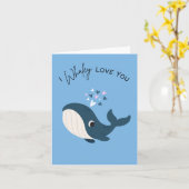 I Whaley Love You - Pun Valentijnsdag Kaart (Gele Bloem)