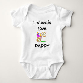 I Wheelie Love Dad Motocross Baby Bodysuit