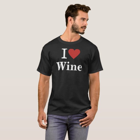 I ❤️ Wijn CUSTOM Mannen T-shirt (Voorkant volledig)