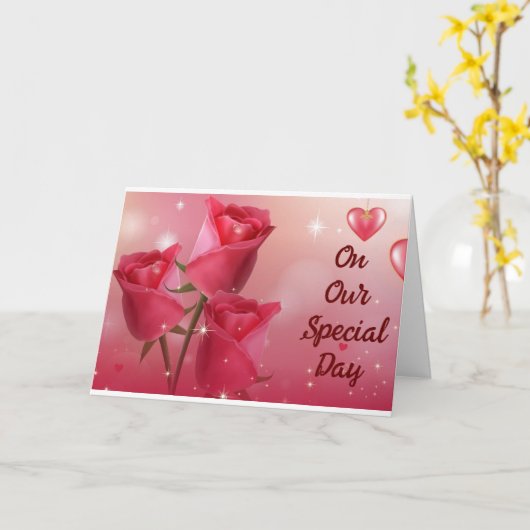 **I WIL ONS* SPECIALE JUBILEUM CELEBRATEN KAART (Gele Bloem)