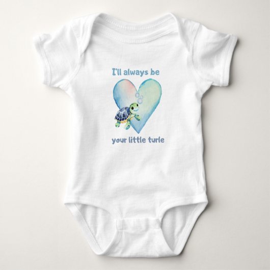 I will alway be your little turtle - baby bodysuit (Voorkant)