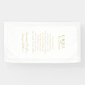 " I will be there" Wedding, Memorial, White, Spandoek (Horizontaal)