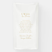 " I will be there" Wedding, Memorial, White, Spandoek (Verticaal)