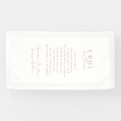 " I will be there" Wedding, Memorial, White, Spandoek (Horizontaal)
