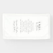 " I will be there" Wedding, Memorial, White, Spandoek (Horizontaal)