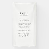" I will be there" Wedding, Memorial, White, Spandoek (Verticaal)