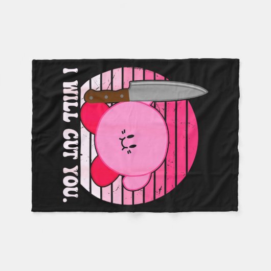 I Will Cut You Funny Quote  Fleece Deken (Voorkant (Horizontaal))