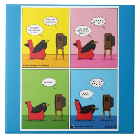 I Will Never Sleep Comic Tegeltje (Voorkant)