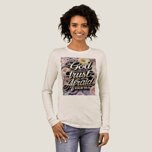 I Will Not Be Afraid Womens Tri-Blend Shirt (Voorkant)