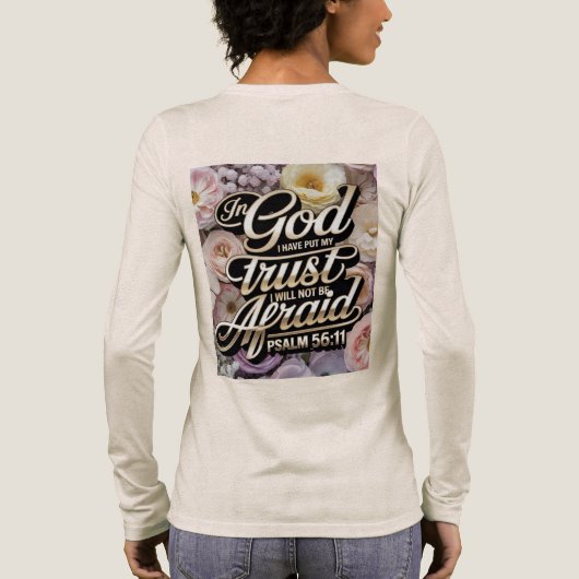 I Will Not Be Afraid Womens Tri-Blend Shirt (Achterkant)