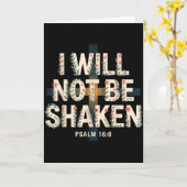 I Will Not Be Shaken Psalm 16-8 Christian  Kaart (Gele Bloem)