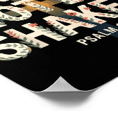 I Will Not Be Shaken Psalm 16-8 Christian  Poster (Hoek)