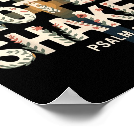 I Will Not Be Shaken Psalm 16-8 Christian Poster (Hoek)