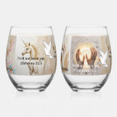 I will not leave you. (Hebrews 13:5) Wijnglas Zonder Voet (Achterkant)