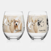 I will not leave you. (Hebrews 13:5) Wijnglas Zonder Voet (Rechts)