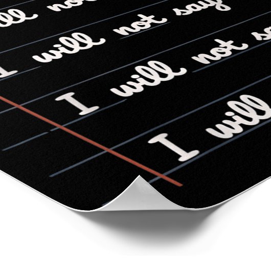 I Will Not Say 6 7  Poster (Hoek)