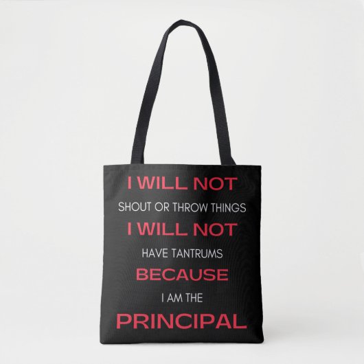I Will Not Shout Or Throw Things Tote Bag (Voorkant)