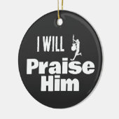 I Will Praise Him, Guitar for the King Keramisch Ornament (Links)