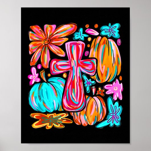 I Will Praise Him In Every Season Pumpkin Autumn F Poster (Voorkant)