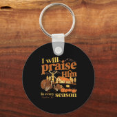 I Will Praise Him In Many Season Christian Farm Fa Sleutelhanger (Voorkant)