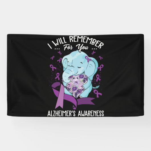 I Will Remember For You Alzheimer's Awareness Spandoek (Horizontaal)