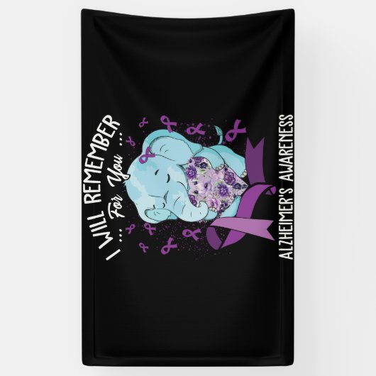 I Will Remember For You Alzheimer's Awareness Spandoek (Verticaal)
