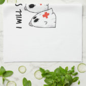 I Will Stab You Ghost Nurse Funny RN Halloween Gho Theedoek (Gevouwen)