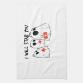 I Will Stab You Ghost Nurse Funny RN Halloween Gho Theedoek (Verticaal)