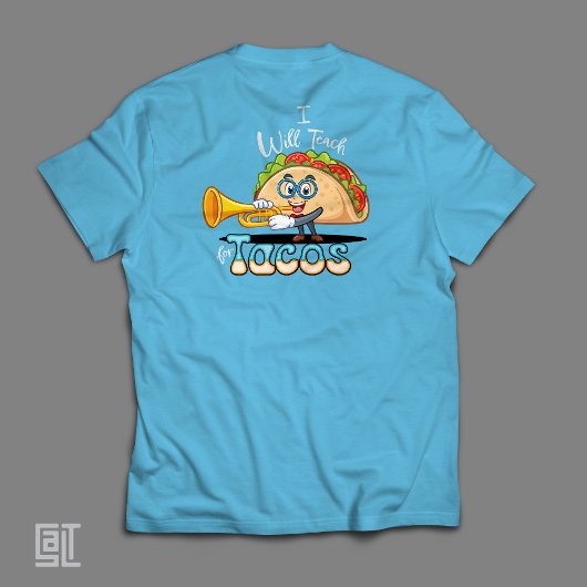 I will Teach for Tacos Teacher Male Music Essentia T-shirt