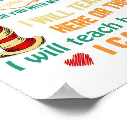 I Will Teach You Now On Zoom Funny Quarantine Te Poster (Hoek)