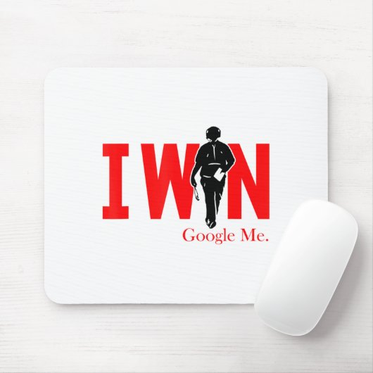 I Win Google Me Motivational Confidence Shirt Muismat (Met muis)