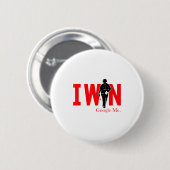 I Win Google Me Motivational Confidence Shirt  Ronde Button 5,7 Cm (Voorkant /achterkant)