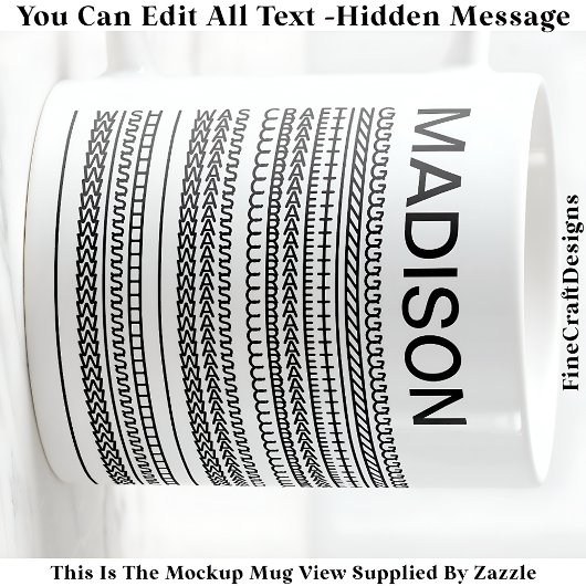 I Wish I Was Crafting & Name Hidden Message 090B Koffiemok