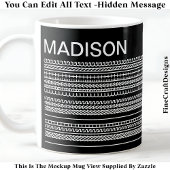 I Wish I Was Crafting & Name Hidden Message 090W Koffiemok